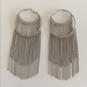 Worn once BCBG crystal drop earrings